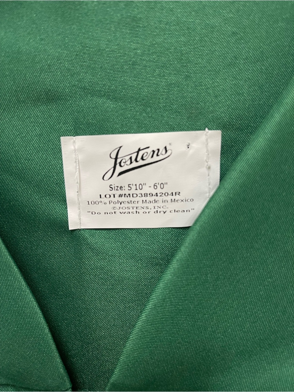 Jostens Green Graduation Robe